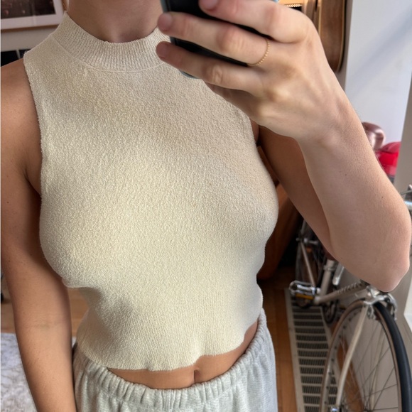 Simkhai boucle beige top, high neck - Picture 2 of 4